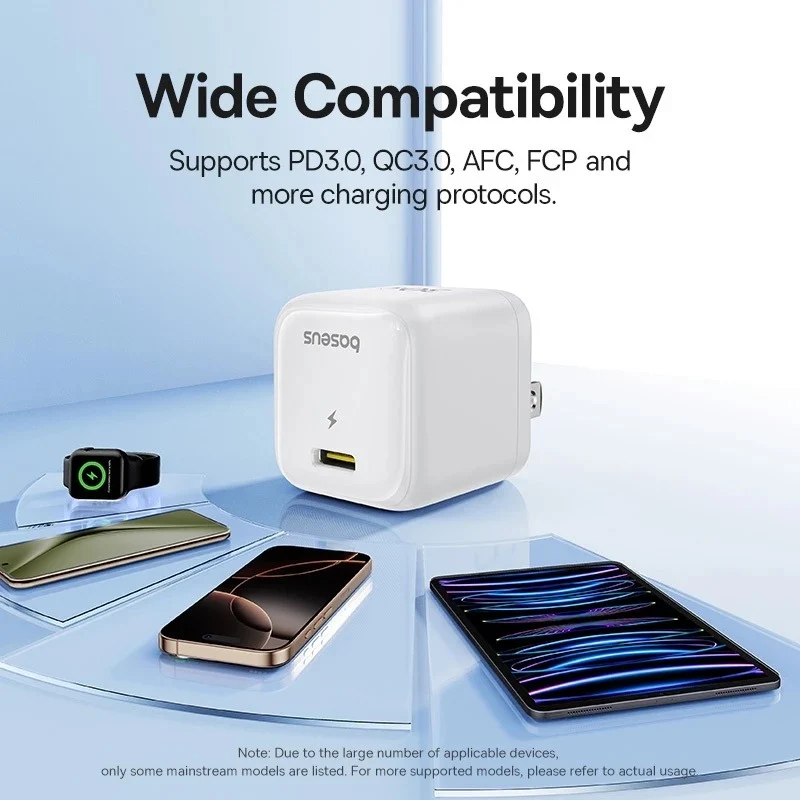 Baseus EnerFill FN21 Fast Charger 1C 30W includes USB-C to USB-C Cable 60W 1m (Cosmic Black) (E0122100)