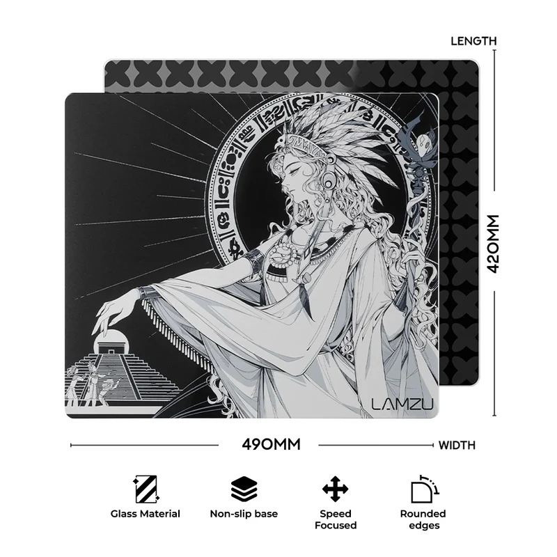 Lamzu Maya Silicate Glass Mouse Pad