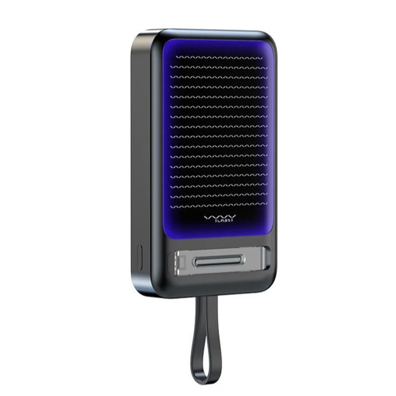 Vyvylabs Iridescence Wireless Fast Charge Power Bank Type-C Edition 10000mAh 20W with Stand (Glazed Black) (VBJM225-BK)