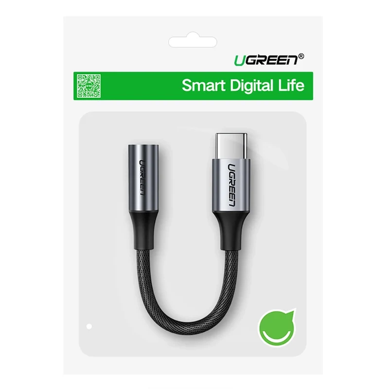 Ugreen USB-C to 3.5mm Audio Adapter - 10cm (Space Gray) (AV161/80154)