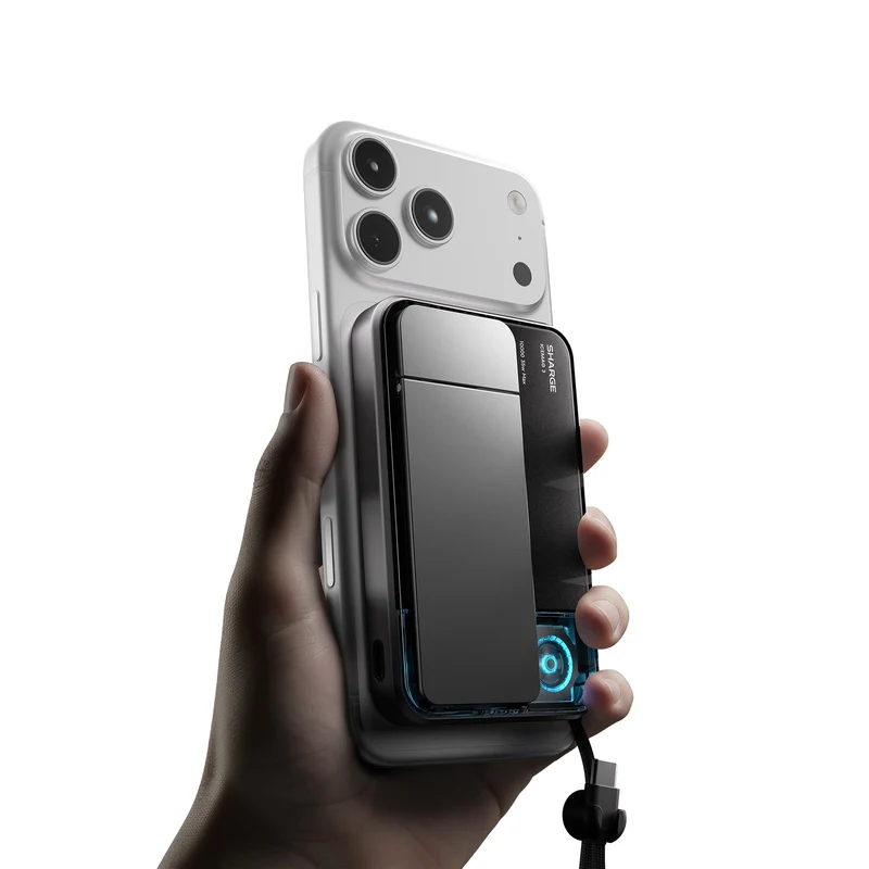 Sharge ICEMAG 3 Power Bank Wireless Charging 10000mAh 35W with Active Cooling (M3) (Black, White)