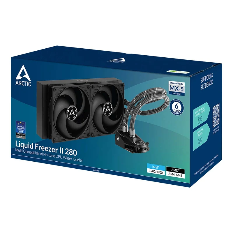 Arctic Liquid Freezer II 280 Multi Compatible AIO CPU Water Cooler (Black) (ACFRE00066B)