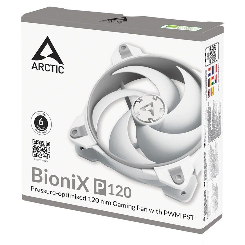 Arctic BioniX P120 120mm PWM Fan with Cable Splitter (Grey/White) (ACFAN00167A)
