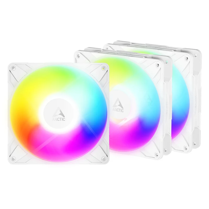 Arctic P14 Pro Reverse 140mm A-RGB PWM 3-Pack Fan with Cable Splitter (Black, White) (ACFAN00327A, ACFAN00328A)