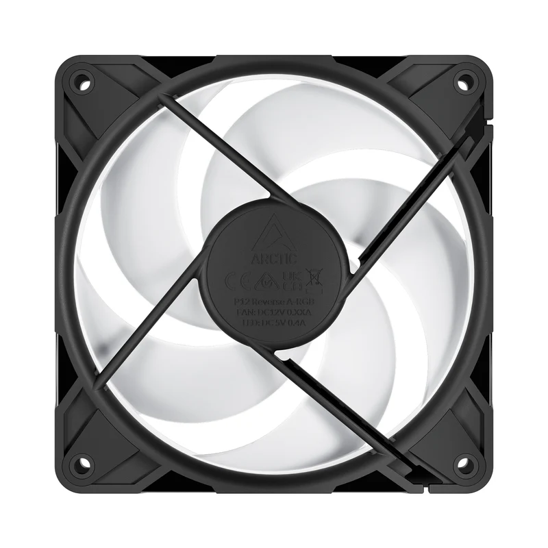 Arctic P12 Pro Reverse 120mm A-RGB PWM 3-Pack Fan with Cable Splitter (Black, White) (ACFAN00333A, ACFAN00334A)