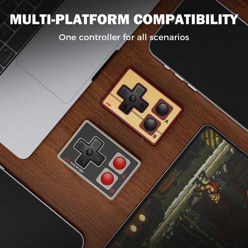 IINE Gamebrick Mini Retro Controller (Classic Grey, Retro Red) (L1161, L1162)
