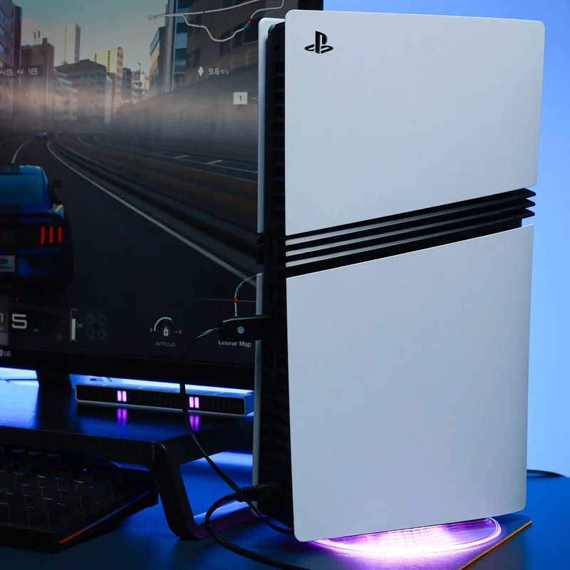 IINE Illuminated Vertical Stand for PS5 / PS5 Slim (Transparent) (L986)