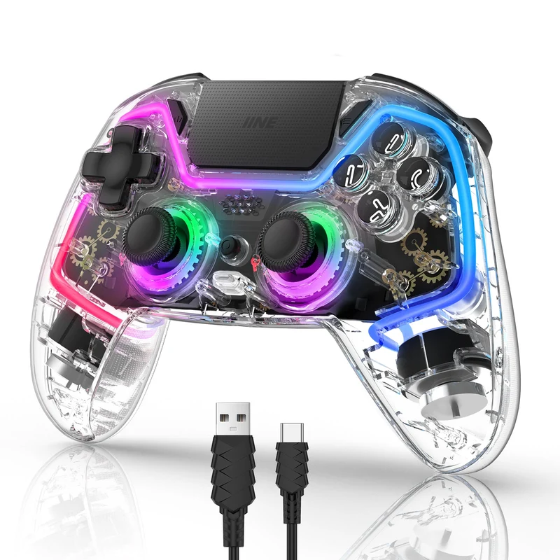 IINE Bastet Wireless Controller for PS4 / PC (Transparent) (L977)