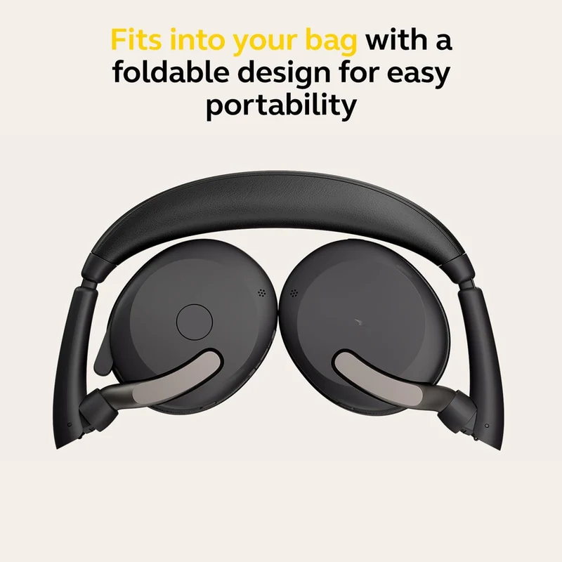 Jabra Evolve2 65 Flex Link390C MS Stereo ANC Wireless Foldable Headset (Black)
