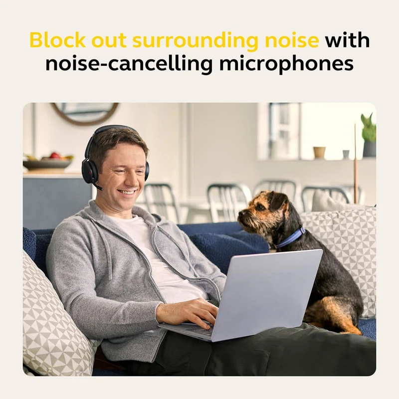 Jabra Evolve2 65 Flex Link390C MS Stereo ANC Wireless Foldable Headset (Black)