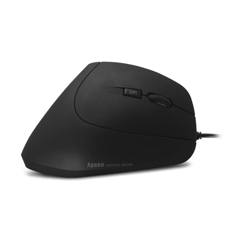 ApaxQ MV-185U Ergonomic Wired Vertical Mouse (Black)