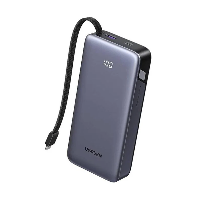 Ugreen 20000mAh 67W 1C1A Power Bank with Built-in Cable (3C Version) (PB550/85166B)