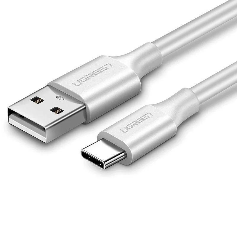 Ugreen USB-A 2.0 to USB-C Cable Nickel Plating - 2m (White) (US287/60123)