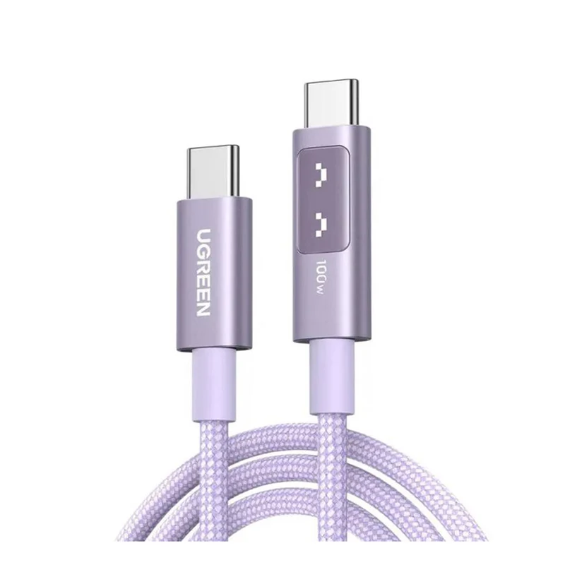 Ugreen Uno USB-C To USB-C PD 100W Fast Charging Cable - (Purple) (1m, 2m)