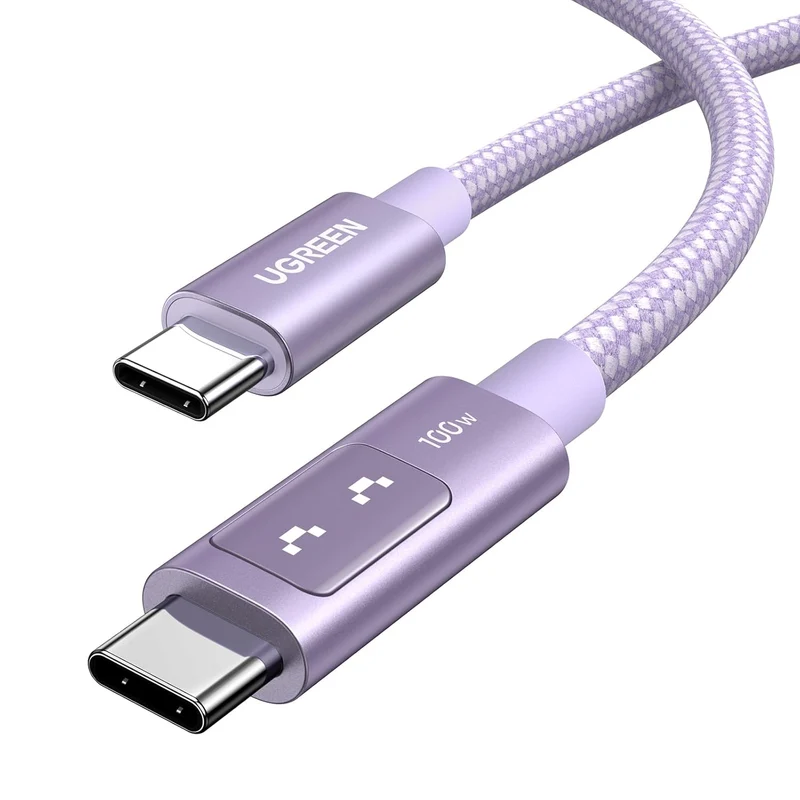 Ugreen Uno USB-C To USB-C PD 100W Fast Charging Cable - (Purple) (1m, 2m)