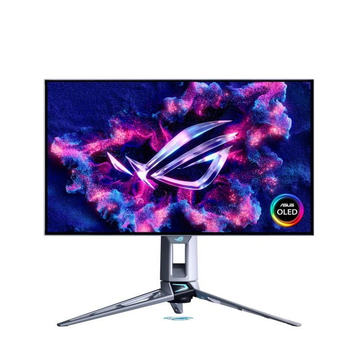 Asus ROG Swift OLED PG27AQWP-W 27" 2560x1440 Dual Mode (QHD @ 540Hz / HD @ 720Hz) 0.02ms WOLED Gaming Monitor with Tilt, Height & Swivel Adjustment