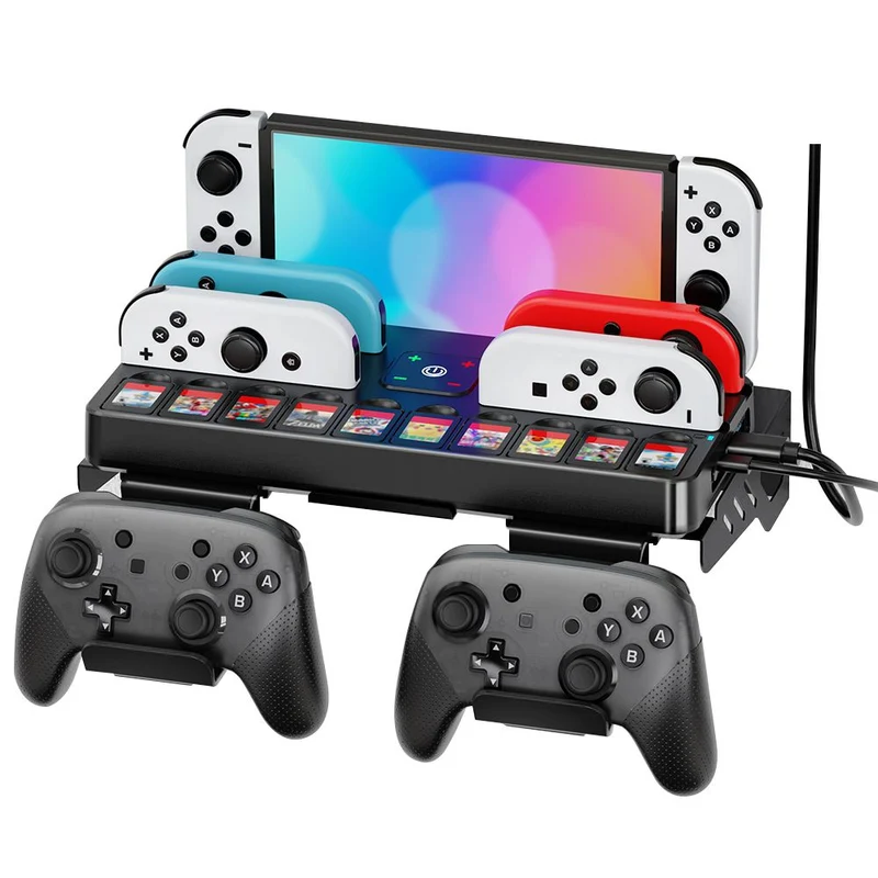 KYTOK TV Dock Station with Wall Mount Kit for Nintendo Switch / Nintendo Switch OLED (Black) (KT-SW291)