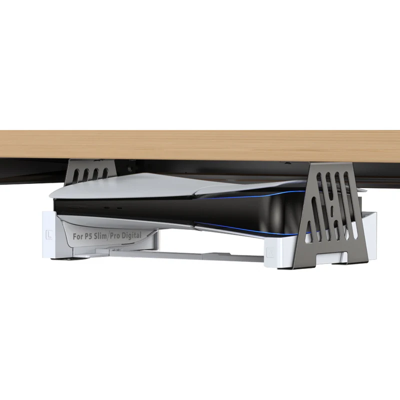 PS5 Under Desk Mount with Horizontal Stand for PS5 / PS5 Slim / PS5 Pro (Black) (VG-P5317D-Pro)