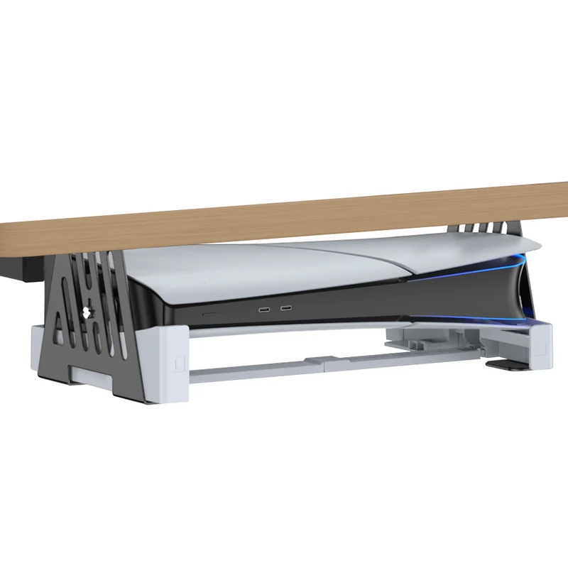 PS5 Under Desk Mount with Horizontal Stand for PS5 / PS5 Slim / PS5 Pro (Black) (VG-P5317D-Pro)