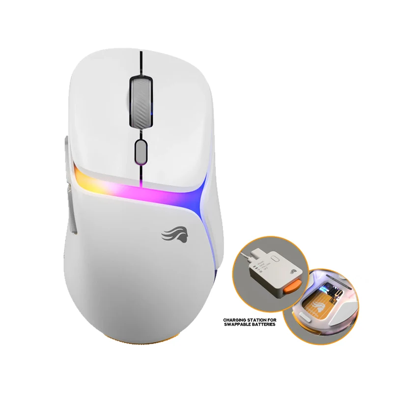 Glorious Model D3 8K Polling Ultralight RGB Wireless Gaming Mouse (White) (GLO-D3-WL-WHT)