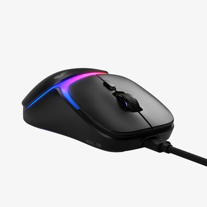 Glorious Model O3 Ultralight RGB Wired Gaming Mouse (Black) (GLO-O3-W-BLK)