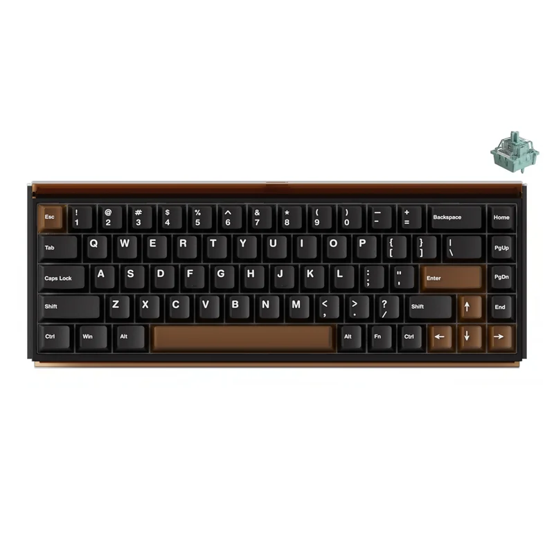 Akko Ray68 RGB Wired Mechanical Keyboard (Misty Black & Brown) (Akko AstroAim Magnetic Switch) (101-RA68B-000)