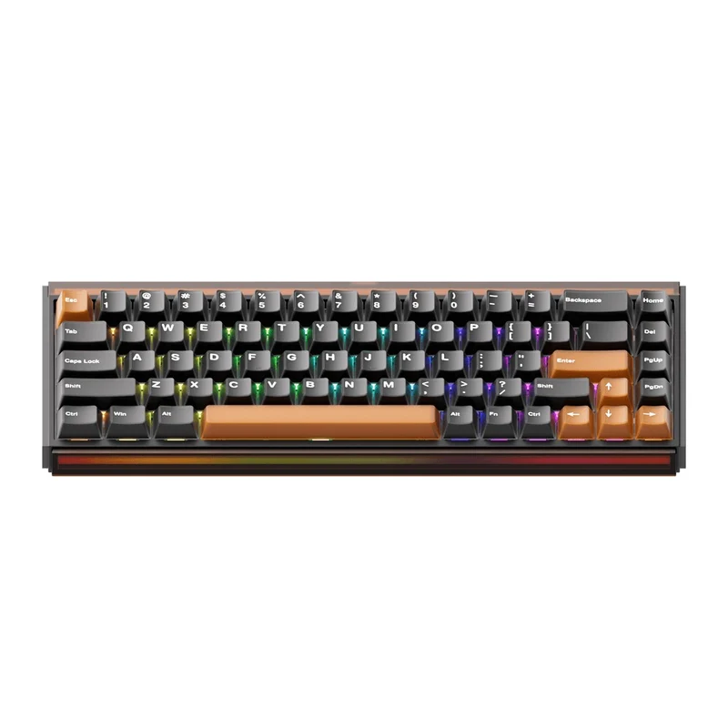 Akko Ray68 RGB Wired Mechanical Keyboard (Misty Black & Brown) (Akko AstroAim Magnetic Switch) (101-RA68B-000)