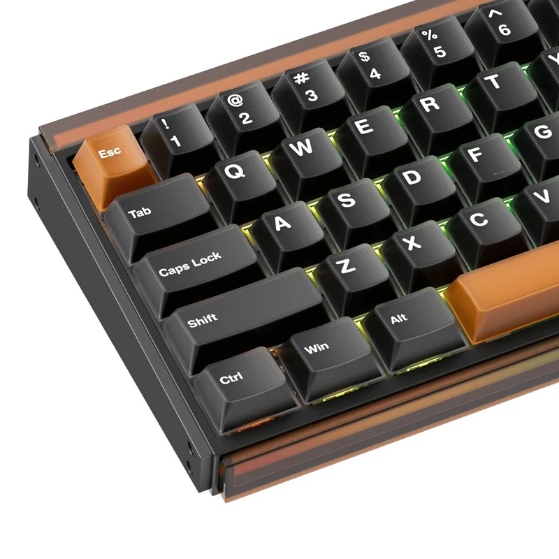 Akko Ray68 RGB Wired Mechanical Keyboard (Misty Black & Brown) (Akko AstroAim Magnetic Switch) (101-RA68B-000)