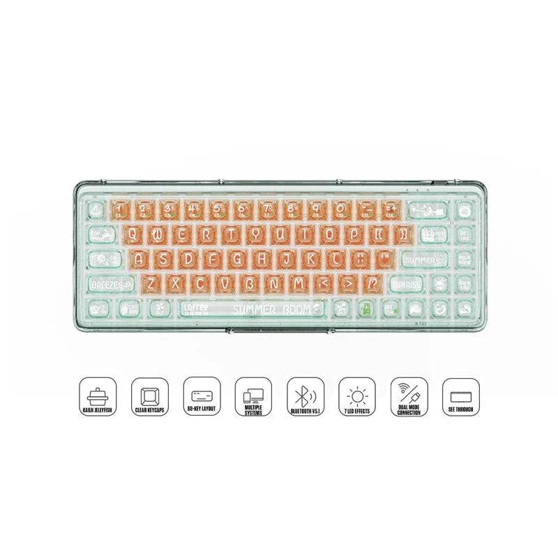 Lofree 1% Fresnel Dual-Mode Mechanical Keyboard (Orange)