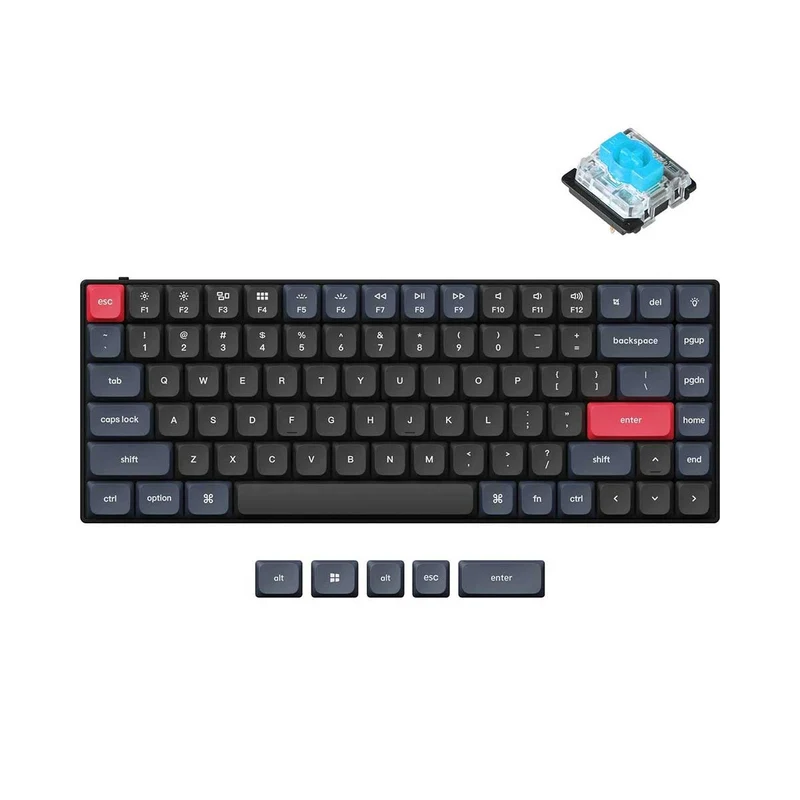 Keychron S1 QMK Custom Mechanical White Backlight Keyboard (Blue Switch) (S1A2)