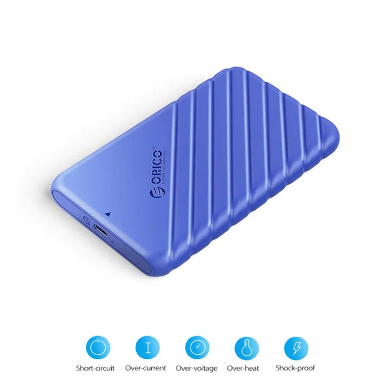 Orico 25PW1-C3 2.5 Inch USB 3.1 Gen1 Type-C Hard Drive Enclosure (Blue)