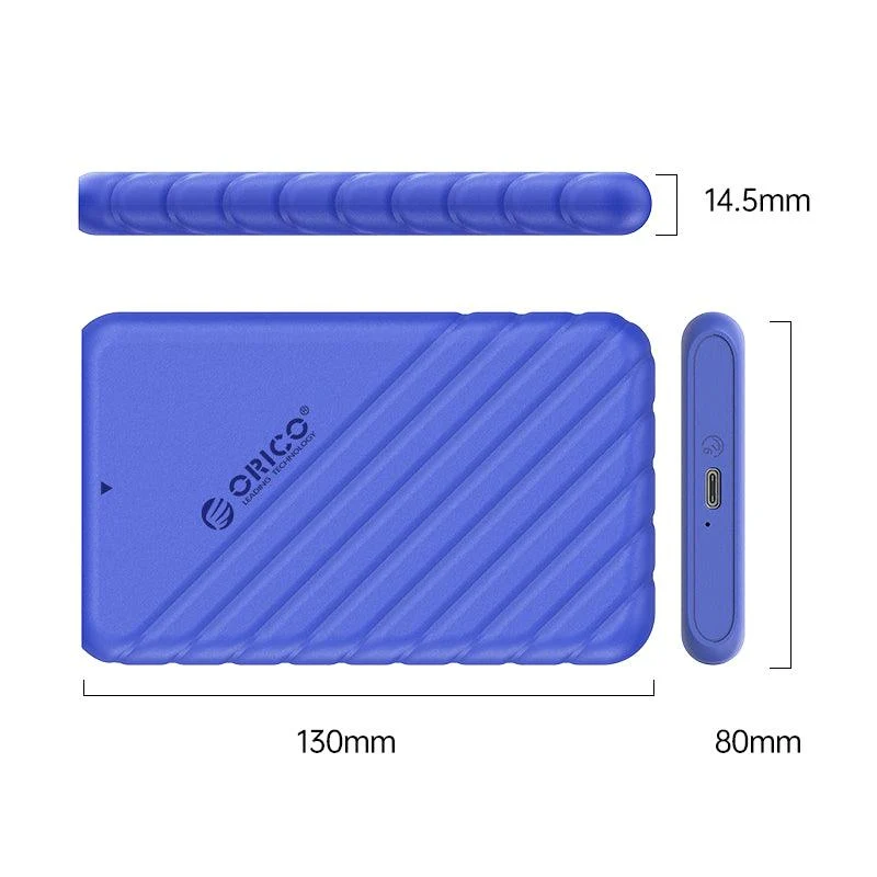 Orico 25PW1-C3 2.5 Inch USB 3.1 Gen1 Type-C Hard Drive Enclosure (Blue)
