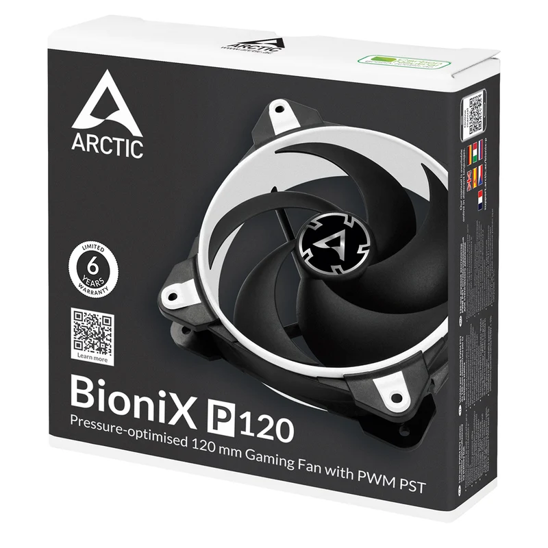 Arctic BioniX P120 120mm PWM Fan with Cable Splitter (White/Black) (ACFAN00116A)