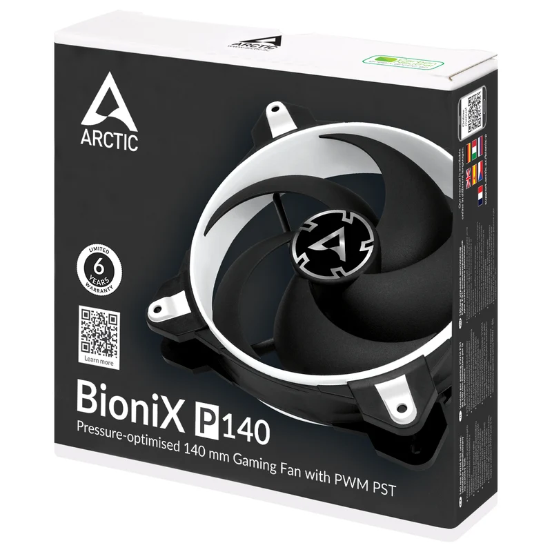 Arctic BioniX P140 140mm PWM Fan with Cable Splitter (White/Black, Grey/Black, Grey/White)