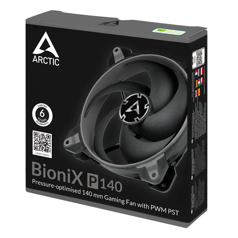 Arctic BioniX P140 140mm PWM Fan with Cable Splitter (White/Black, Grey/Black, Grey/White)