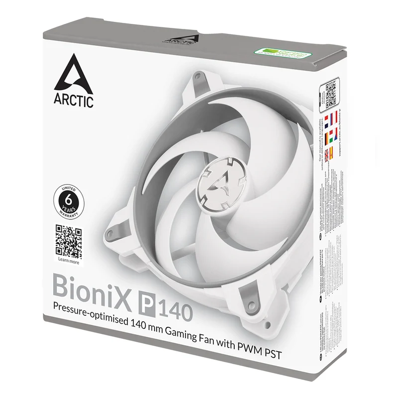 Arctic BioniX P140 140mm PWM Fan with Cable Splitter (White/Black, Grey/Black, Grey/White)