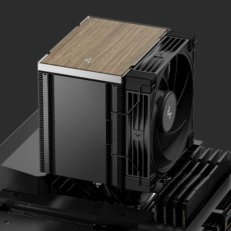 DeepCool AK500 G2 Wood Grain Top Cover CPU Cooler (Black, White)