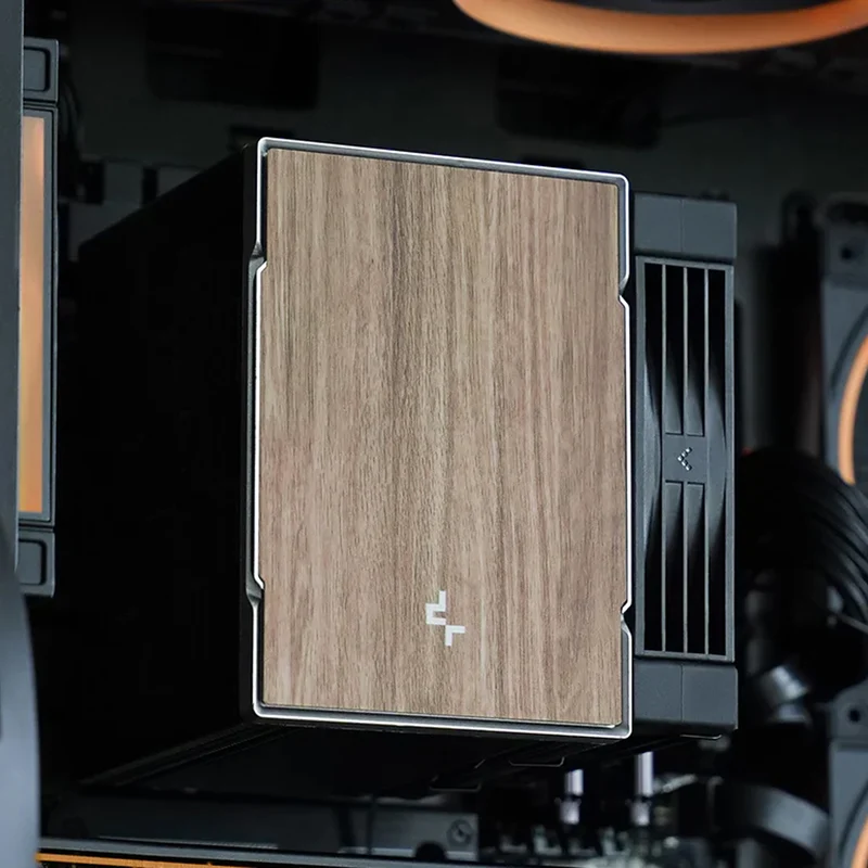 DeepCool AK500 G2 Wood Grain Top Cover CPU Cooler (Black, White)