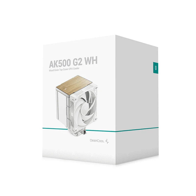DeepCool AK500 G2 Wood Grain Top Cover CPU Cooler (Black, White)