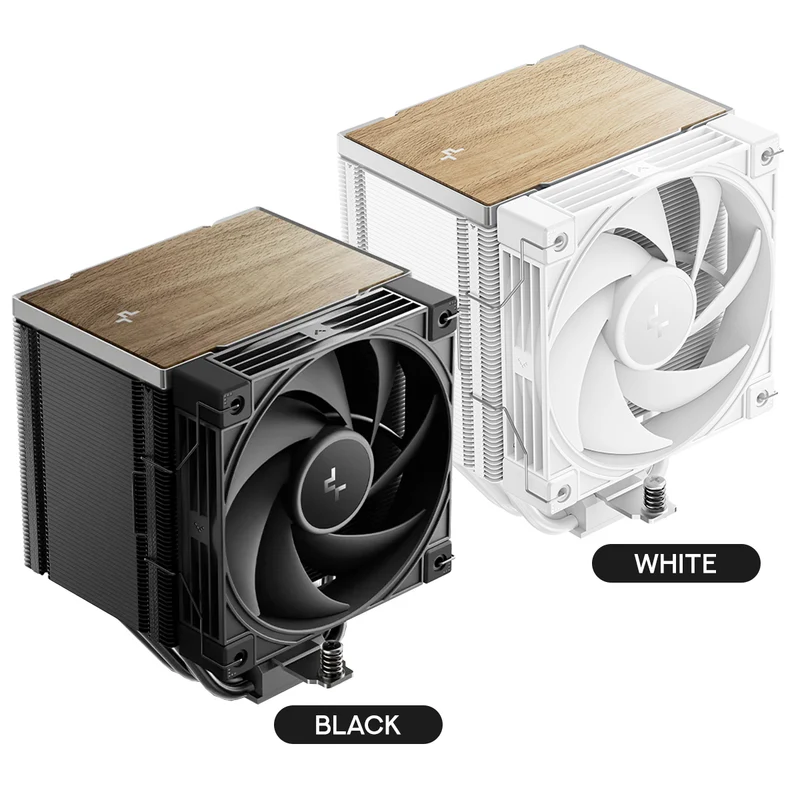 DeepCool AK500 G2 Wood Grain Top Cover CPU Cooler (Black, White)