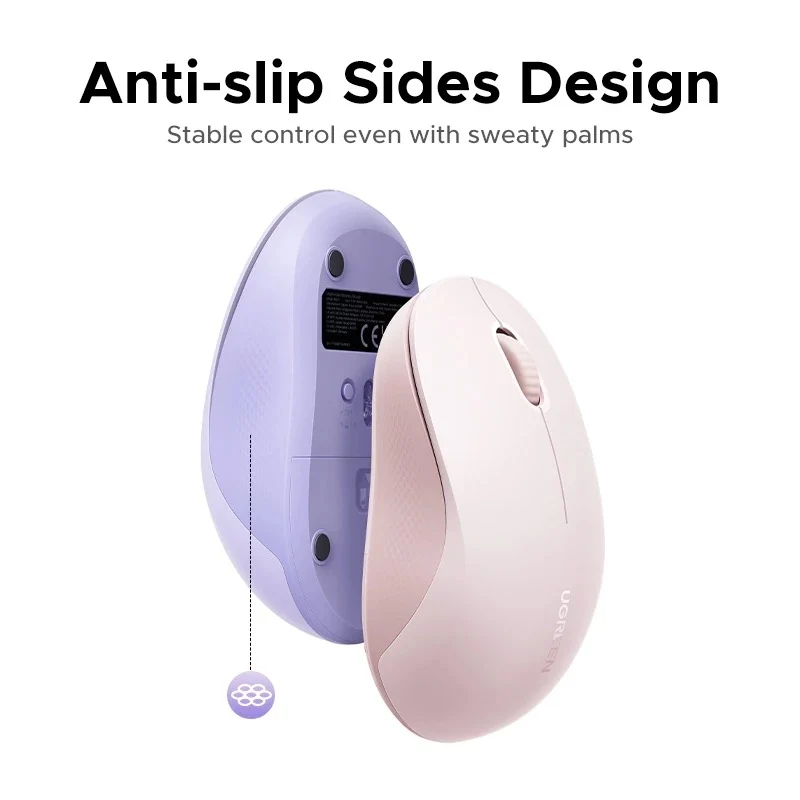 Ugreen Multi-Mode 4000DPI Wireless Mouse (Pink, Purple, Gray) (M331/65625, 65626, 65627)