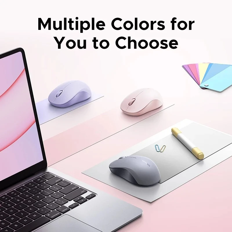 Ugreen Multi-Mode 4000DPI Wireless Mouse (Pink, Purple, Gray) (M331/65625, 65626, 65627)