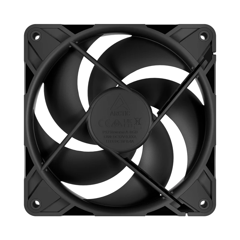 Arctic P12 Pro Reverse 120mm PWM 3-Pack Fan with Cable Splitter (Black) (ACFAN00332A)