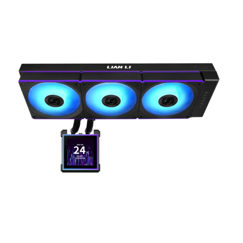 Lian Li HydroShift II LCD-S 360CL AIO Liquid Cooler With Wireless Fans (Black, White) (GHS2LCDS36CB, GHS2LCDS36CW)