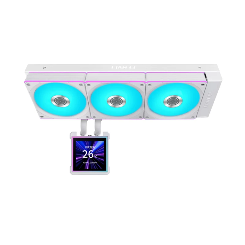 Lian Li HydroShift II LCD-S 360CL AIO Liquid Cooler With Wireless Fans (Black, White) (GHS2LCDS36CB, GHS2LCDS36CW)