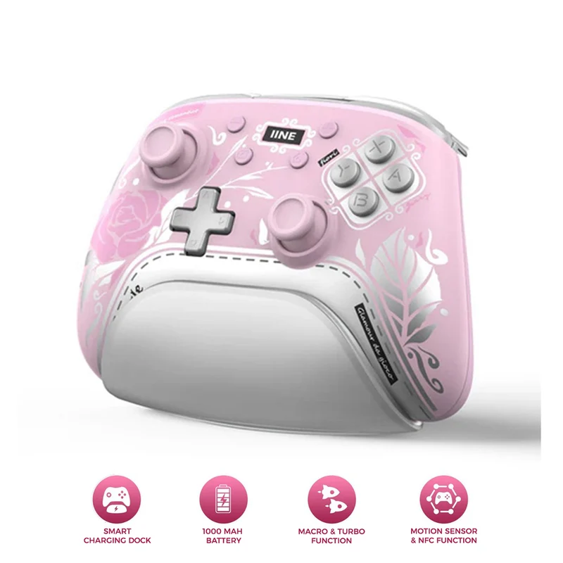 IINE Aphrodites Bloom Wireless Controller with Charging Dock for Nintendo Switch / Nintendo Switch OLED (L1035)