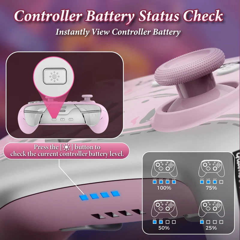 IINE Aphrodites Bloom Wireless Controller with Charging Dock for Nintendo Switch / Nintendo Switch OLED (L1035)