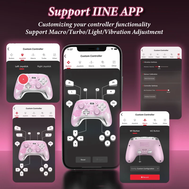IINE Aphrodites Bloom Wireless Controller with Charging Dock for Nintendo Switch / Nintendo Switch OLED (L1035)