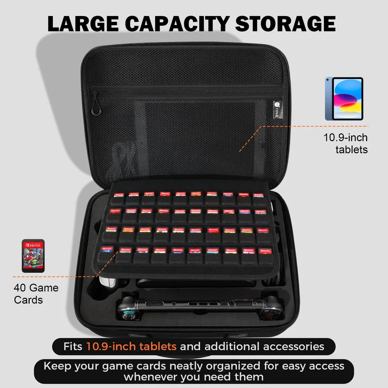 IINE All-in-One Carrying Case for Nintendo Switch 2 (Black) L1206