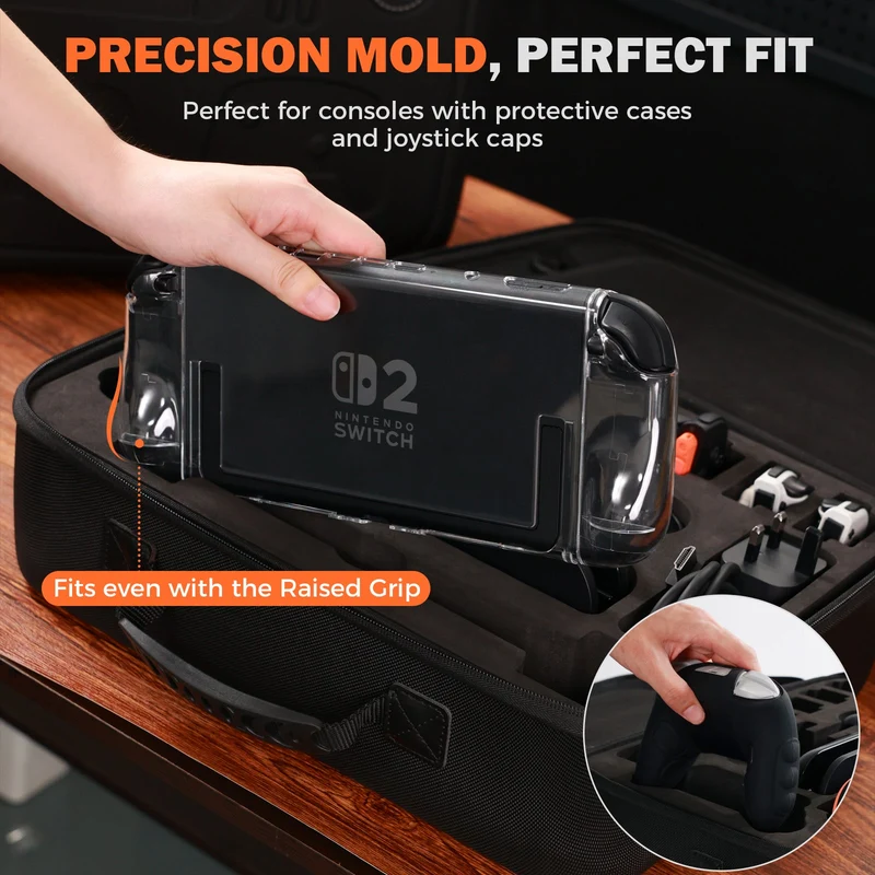 IINE All-in-One Carrying Case for Nintendo Switch 2 (Black) L1206